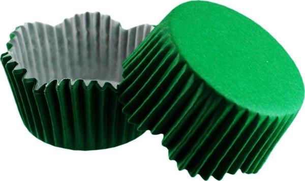 Cupcake Kalıbı Pet Kapsül Dalgalı Kek Kalıbı 65X38 MM (100 Adet)  Yeşil - Image 1