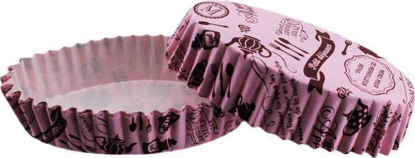 Cupcake Kalıbı Pet Kapsül Oval Mutfak Desenli Kek Kalıbı (100 Adet) F11 - Image 1