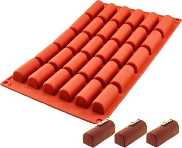 Silikon Kek Kalıp Çikolata Oval Dikdörtgen Buz ve Bar Sabun Kalıbı 30 Lu - Image 1