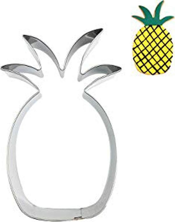 Kek Kurabiye Ve Pasta Kalıbı Metal  Ananas Şekilli 6X10 CM - Image 1