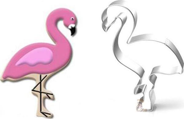 Kek Kurabiye Ve Pasta Kalıbı Metal  Flamingo Şekilli  10.5X5.5 CM - Image 1