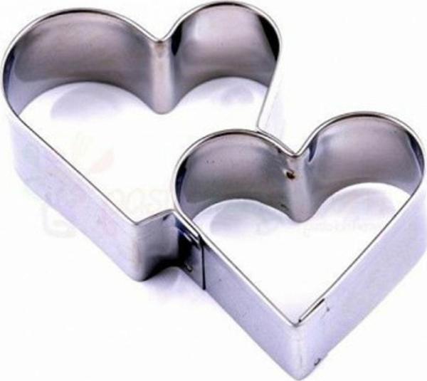 Kek Kurabiye Ve Pasta Kalıbı Metal Kalp İkili 8 CM - Image 1