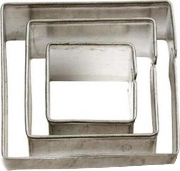 Kek Kurabiye Ve Pasta Kalıbı Metal Kare 3 Lü Set 021 - Image 1