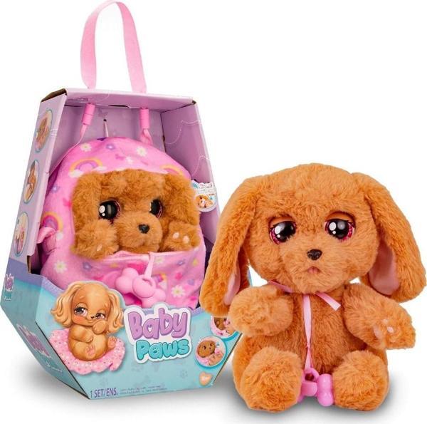 Baby Paws Sesli Yavru Köpek Peluş 20 Cm Cocker Pembe Çanta - Image 1