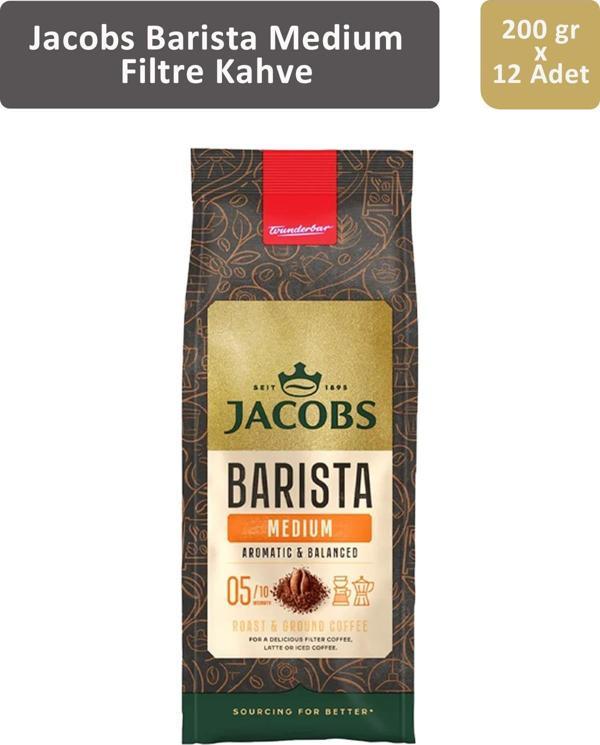 Jacobs Barista Medium Filtre Kahve 200 gr x 12 Adet - Image 1
