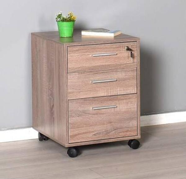 Newyork Kilitli Çekmeceli Keson-Latte 45x63x51 cm - Image 1