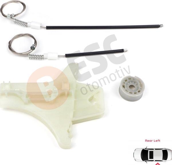 VW Jetta Golf MK5 A5 1K R32 GTI Plus 5M1 1K4839461 İçin Arka Sol Kapı Cam Kriko Tamir Seti - Image 1