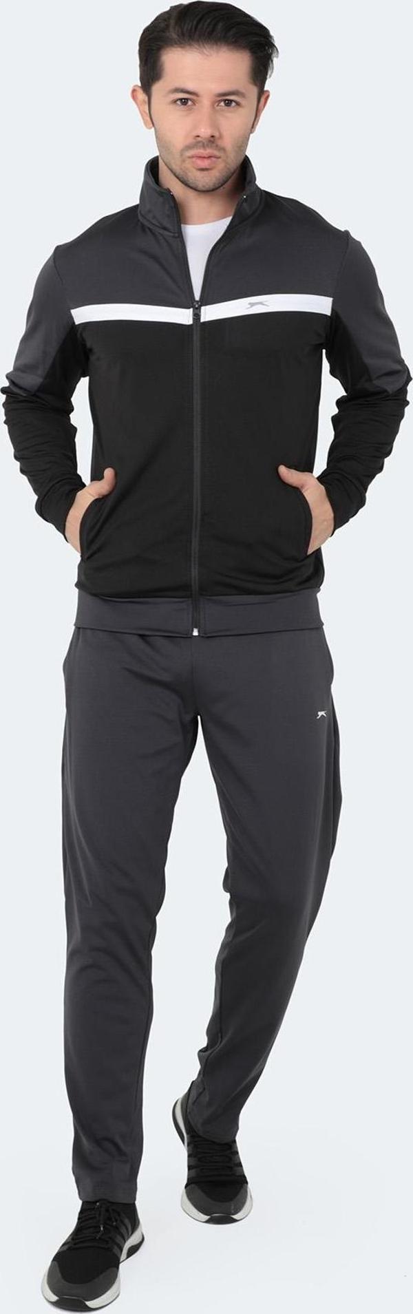 Slazenger RAMOS Erkek Eşofman Takımı Koyu Gri - Image 1