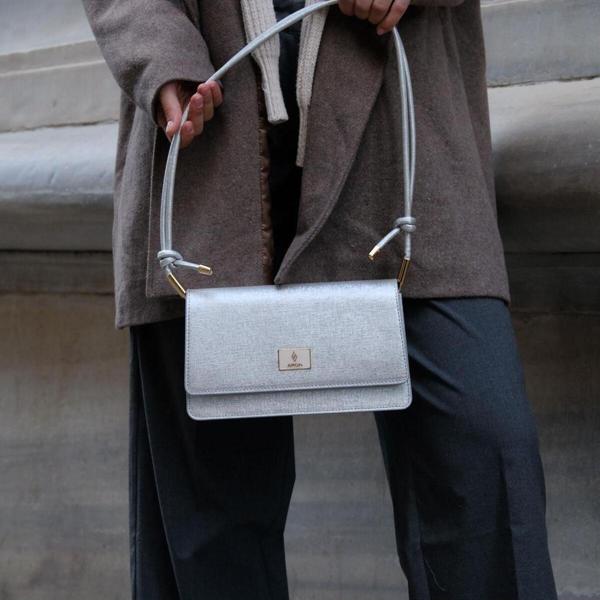 Aron Atelier Elise Gümüş Rengi Kadın Omuz Çantası - Image 1