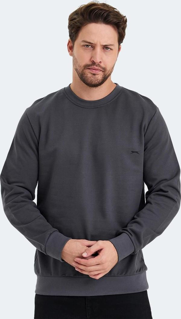 Slazenger KONNOR IN Erkek Sweatshirt Koyu Gri - Image 1