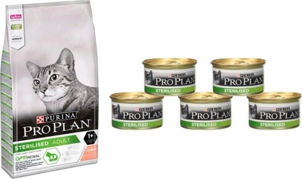 Pro Plan Sterilised Kısırlaştırılmış Somonlu Kedi Maması 1,5 Kg Sterilised Konserve 5 Adet - Image 1