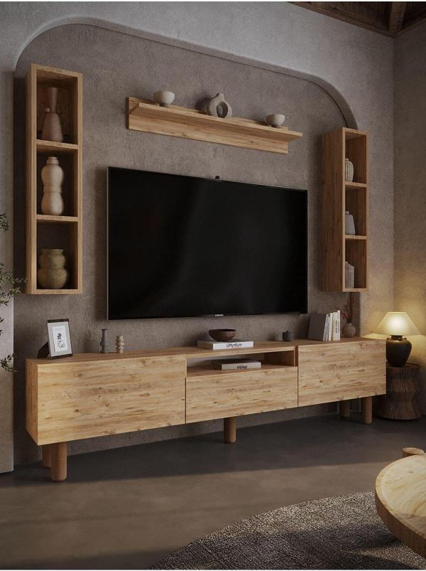 Myniture Home & Living Festival Tv Ünitesi Bh3038-6 Çam Bohem Tv Sehpası - Image 1