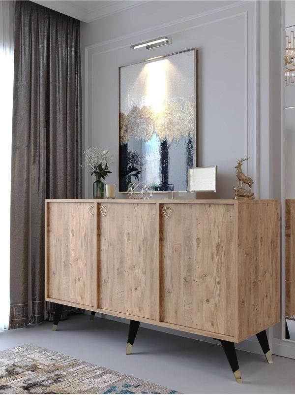 Myniture Home & Living Festival Konsol Gk2005-6 Gold Atlanti̇k Çam - Image 1