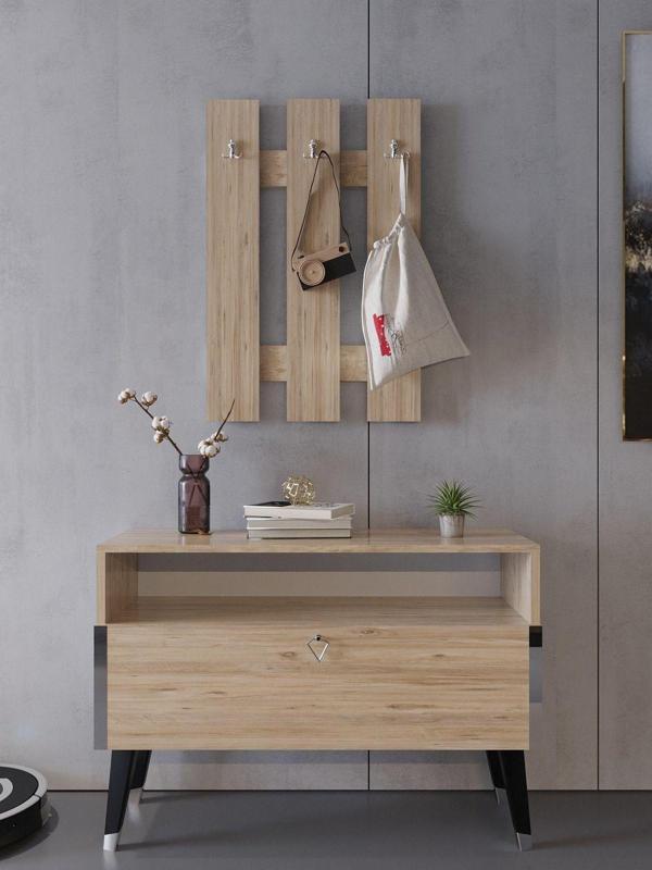 Myniture Home & Living Festival Portmanto - Sp1004-6 Atlantik Çam Silver - Image 1