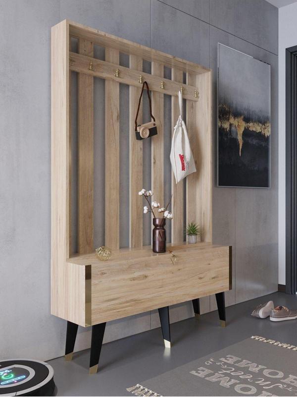 Myniture Home & Living Festival Portmanto - Gp1007-6 Atlantik Çam Gold - Image 1