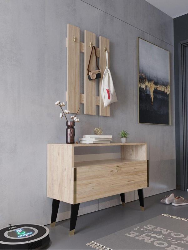 Myniture Home & Living Festival Portmanto - Gp1004-6 Atlantik Çam Gold - Image 1