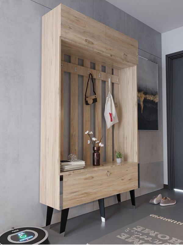 Myniture Home & Living Festival Portmanto - Sp1006-6 Atlantik Çam Silver - Image 1