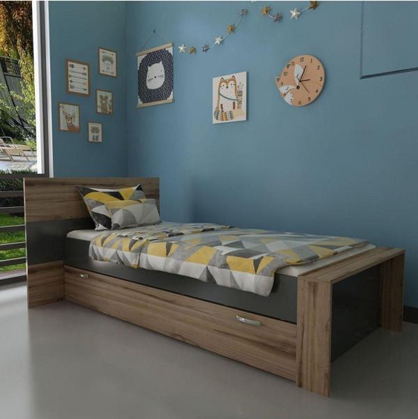 Myniture Home & Living Trend Yavrulu Karyola Q4015-7 Antrasit Çırağan - Image 1