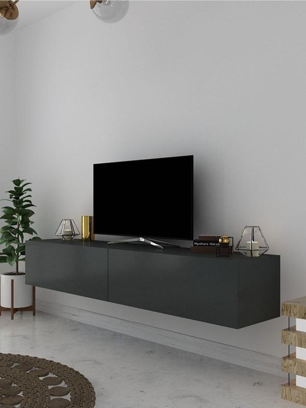 Myniture Home & Living Duvara Monte Tv Sehpası Antrasit S6200-4 - Image 1