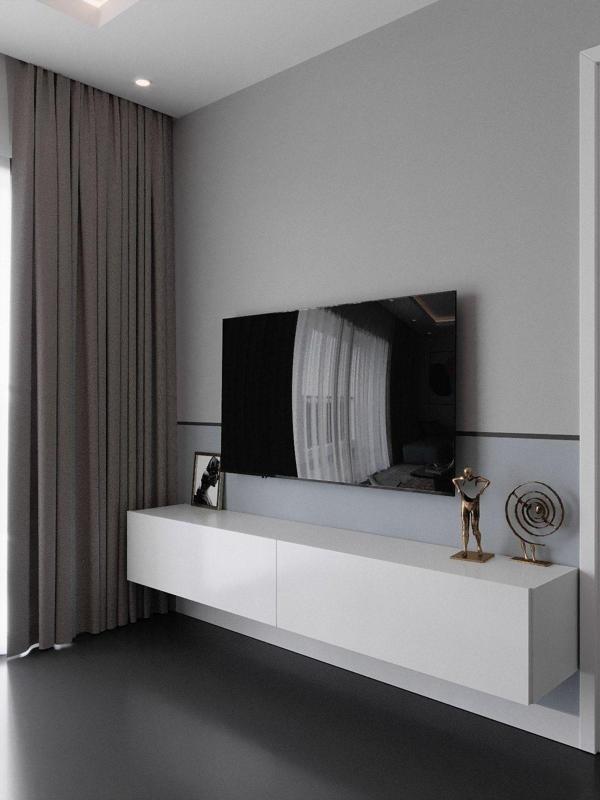 Myniture Home & Living Duvara Monte Tv Sehpası Beyaz Q6106-1 - Image 1