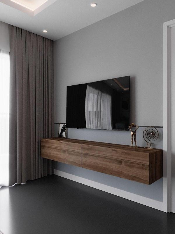 Myniture Home & Living Duvara Monte Tv Sehpası Ceviz Q6106-2 - Image 1