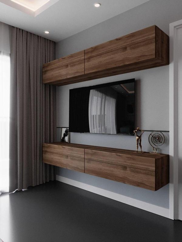 Myniture Home & Living Duvara Monte Tv Sehpası Ceviz S6112-2 - Image 1