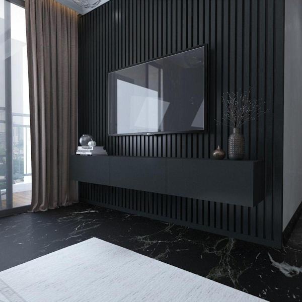 Myniture Home & Living Duvara Monte Tv Sehpası Antrasit S6204-4 - Image 1