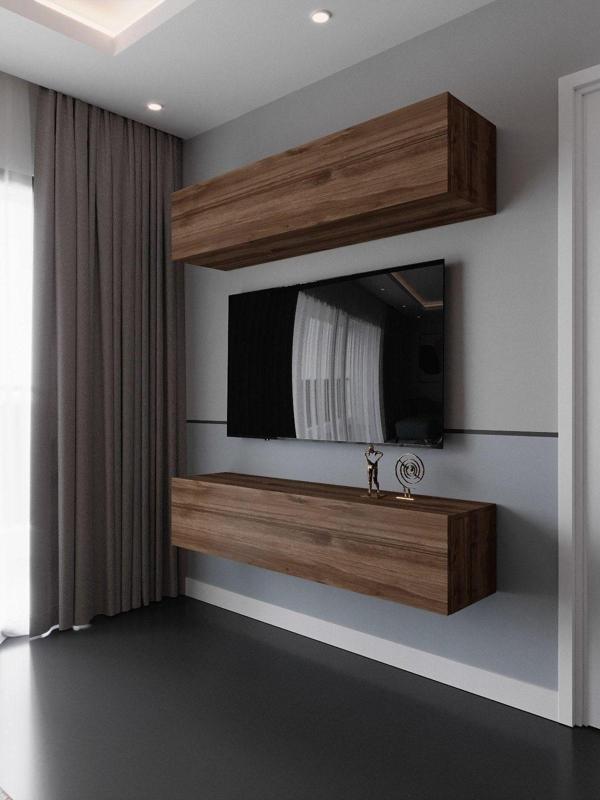 Myniture Home & Living Duvara Monte Tv Sehpası Ceviz S6203-2 - Image 1