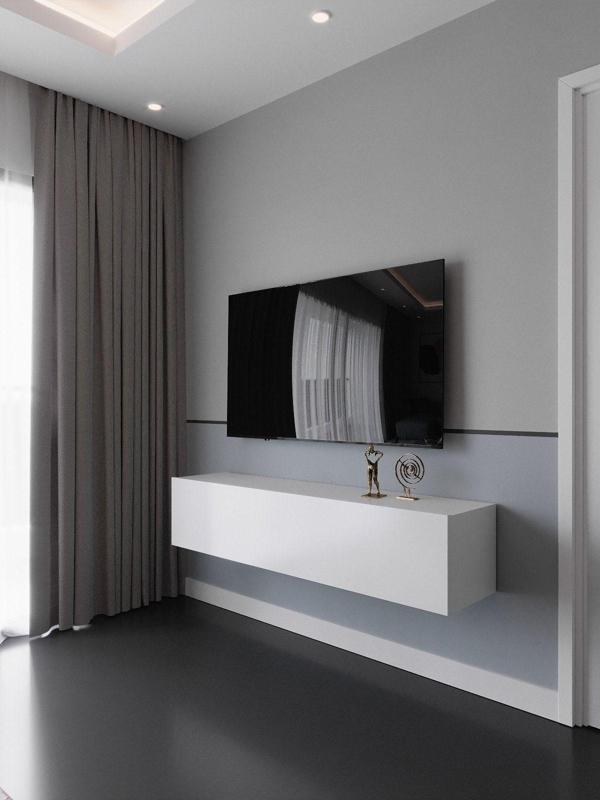 Myniture Home & Living Duvara Monte Tv Sehpası Beyaz S6205-1 - Image 1