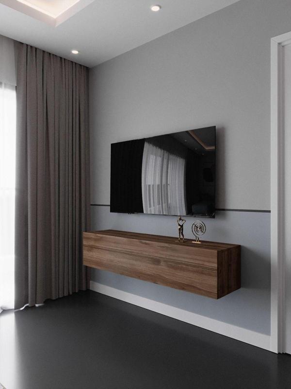 Myniture Home & Living Duvara Monte Tv Sehpası Ceviz S6205-2 - Image 1
