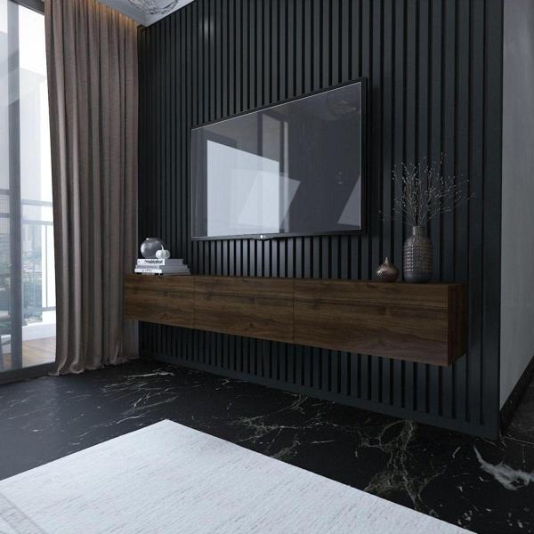 Myniture Home & Living Duvara Monte Tv Sehpası Ceviz S6204-2 - Image 1
