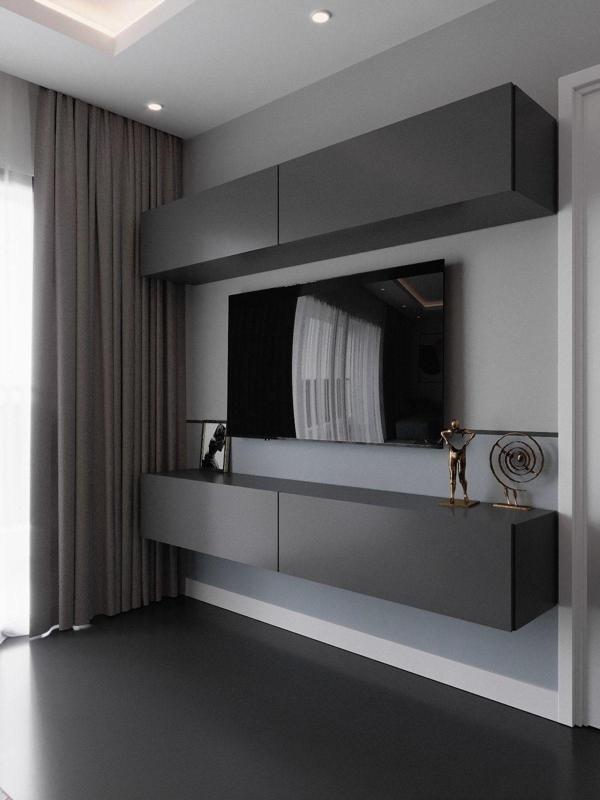 Myniture Home & Living Duvara Monte Tv Sehpası Antrasit S6112-4 - Image 1