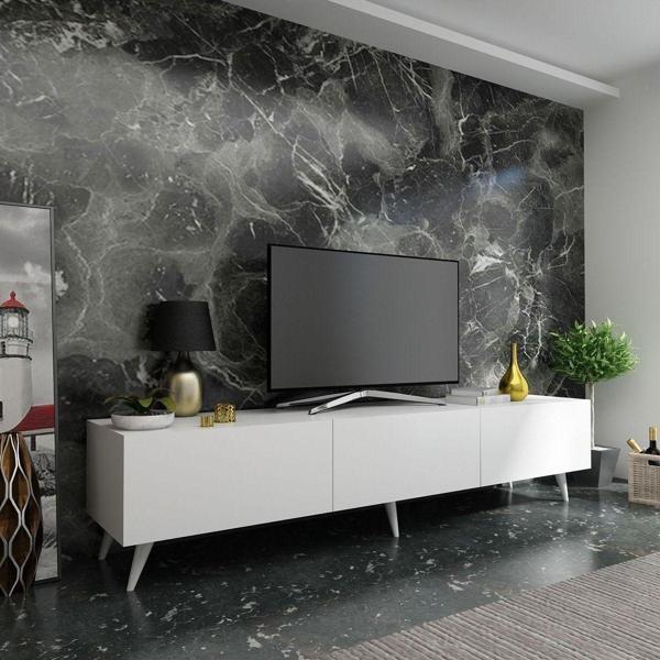 Myniture Home & Living Festival Tv Ünitesi Q3017-1 Parlak Beyaz Minifiks - Image 1