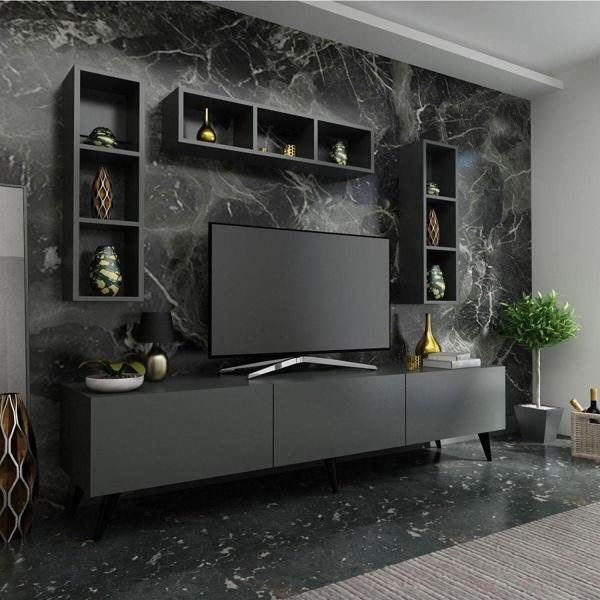 Myniture Home & Living Festival Tv Ünitesi Q3807-4 Antrasit - Image 1
