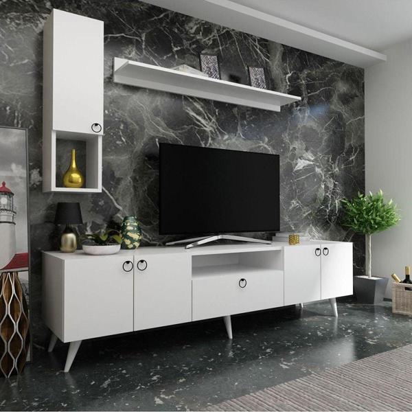 Myniture Home & Living Festival Tv Ünitesi Q3026-1 Beyaz - Image 1