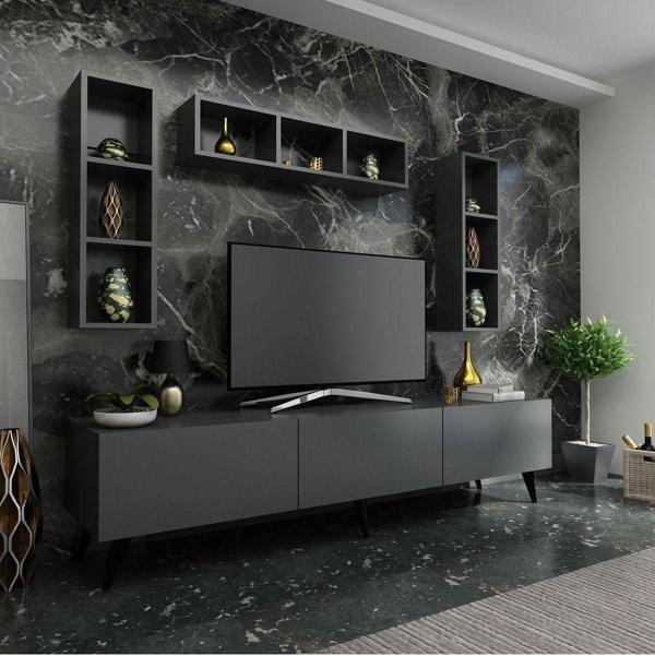 Myniture Home & Living Festival Tv Ünitesi Q3007-4 Antrasit - Image 1