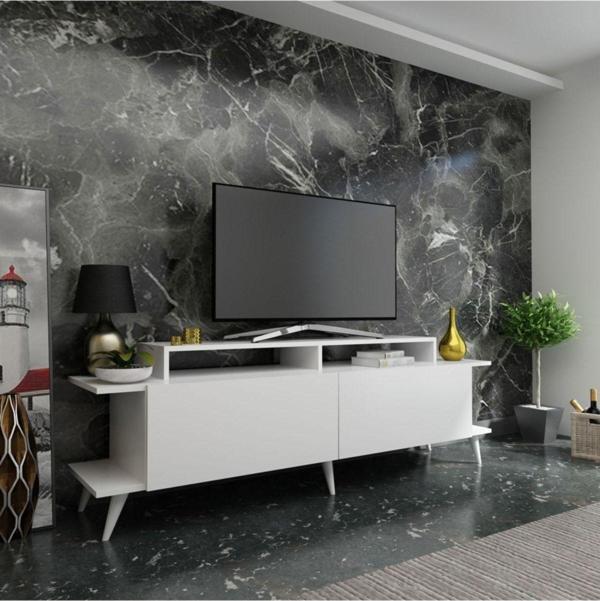 MobilyaFırsat Ideal Tv Ünitesi Q7812-1 Beyaz - Image 1