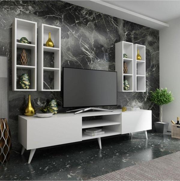 Myniture Home & Living Festival Tv Ünitesi Q3001-1 Beyaz - Image 1