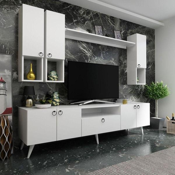 Myniture Home & Living Festival Tv Ünitesi Q3024-1 Beyaz - Image 1