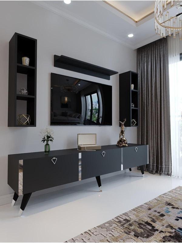 Myniture Home & Living Festival Tv Ünitesi S3008-4 Antrasit - Image 1