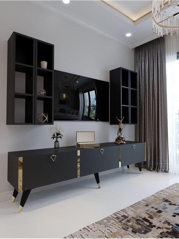Myniture Home & Living Festival Tv Ünitesi G3002-4 Antrasit - Image 1