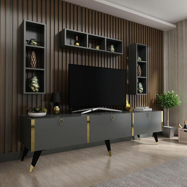 Myniture Home & Living Festival Tv Ünitesi G3007-4 Antrasit - Image 1