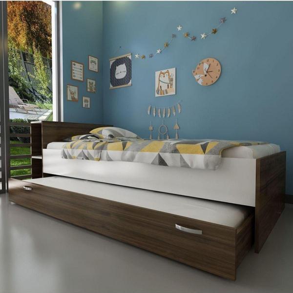 Myniture Home & Living Trend Yavrulu Karyola Q4011-5 Beyaz Ceviz - Image 1