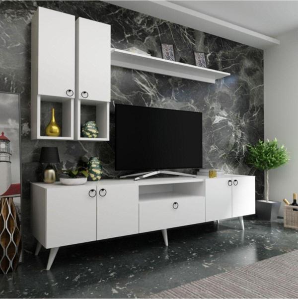 Myniture Home & Living Festival Tv Ünitesi Q3023-1 Beyaz - Image 1