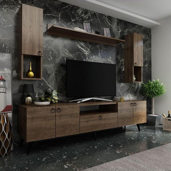 Myniture Home & Living Ceviz Festival Tv Ünitesi Q3025-2 - Image 1