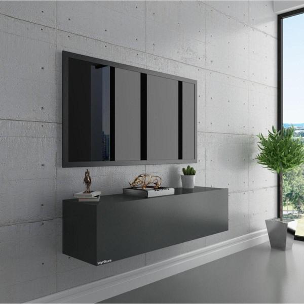 Myniture Home & Living Duvara Monte Tv Sehpası Antrasit S6107-4 - Image 1