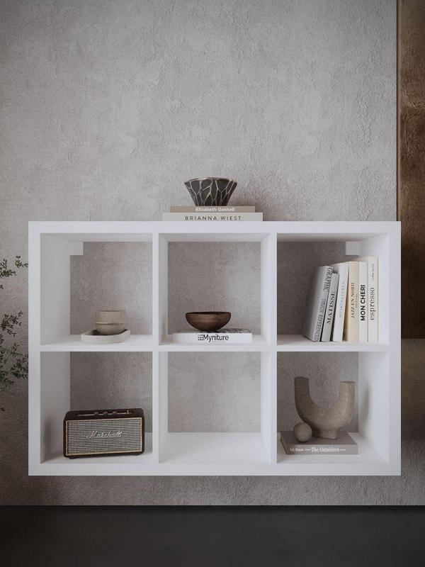Myniture Home & Living Festival Açık Raf Ünitesi Duvara Monte R50103-1 Parlak Beyaz - Image 1