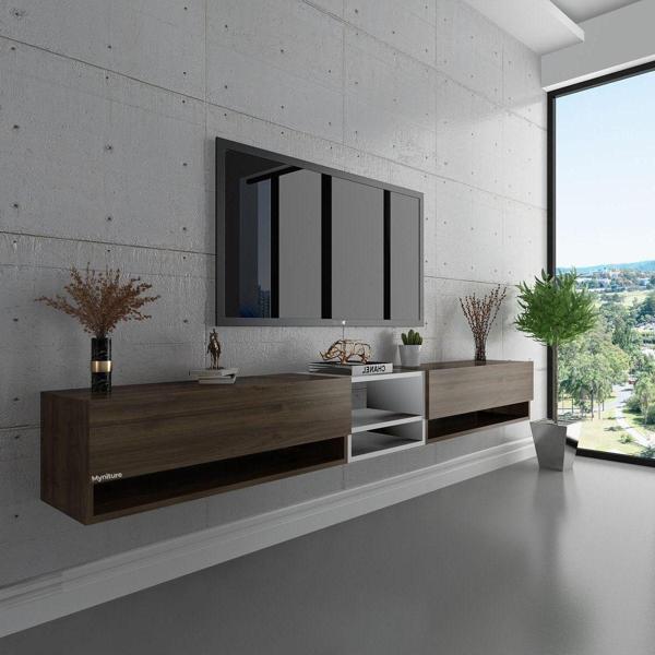 Myniture Home & Living Duvara Monte Tv Sehpası Ceviz S6104-2 - Image 1