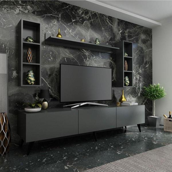 Myniture Home & Living Festival Tv Ünitesi Q3008-4 Antrasit - Image 1