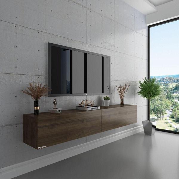 Myniture Home & Living Duvara Monte Tv Sehpası Ceviz S6106-2 - Image 1